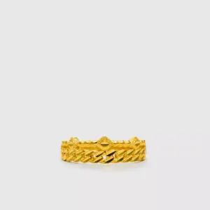 [베티블루] 995 999 24K 순금 두줄 라인 체인 여성 여자 7.5g 금 링 반지