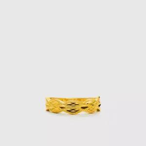 [베티블루] 995 999 24K 순금 체크 패턴 여성 여자 7.5g 금 링 반지