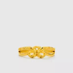 [베티블루] 995 999 24K 순금 샤먼 왕관 패턴 여성 여자 11.25g 금 링 반지