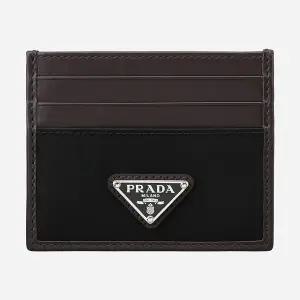 6S 2MC025 2DW3 F0002 삼각 로고 나일론 카드 케이스 블랙