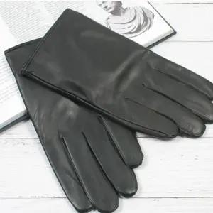 남자 스마트폰터치 무지 양피 가죽장갑 방한 장갑
