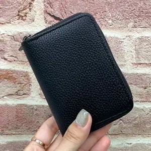 [하프클럽/]카드홀더 지퍼형 카드지갑 블랙 아코디언