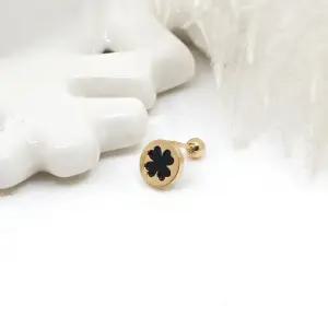 14k 네잎크로바 오닉스 피어싱 OPPKE6426