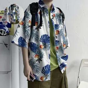 (제스트)바캉스 남자 휴양지룩 하와이안 셔츠 오버핏 반팔