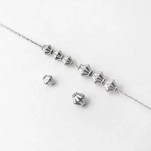 비즈아이 [8-034-34]써지컬스틸 펜던트 주름주판볼 4/5mm ,1개