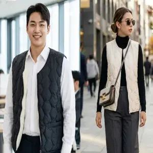 남녀 누빔 양털 패딩조끼 데일리룩 러닝 경량 베스트