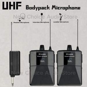 UHF 무선 헤드 장착형 라발리에 마이크(송신기 수신기 허리 팩 송신기 포함), 라이브 공연 교육에 사용됨