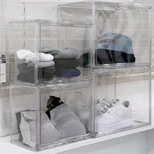 투명 아크릴 쇼케이스 명품 가방 신발정리함 적층형 수납함 피규어 장난감 진열대 보관함