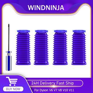 다이슨 V6 V7 V8 V10 V11 진공청소기용 소프트 롤러 덕트 고무 호스 1-8개 (수리 도구 포함) 드럼 헤드 블