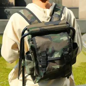 낚시 캠핑 등산 스포츠 소지품 포켓 가방 의자수납형 접이식 백팩 가죽 폴딩 체어 휴대용 미니 백패킹