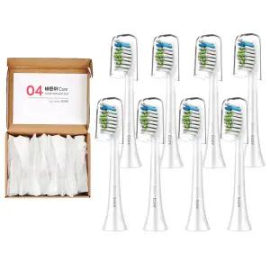 (8개입) 바른이케어 필립스 호환 전동칫솔모 HX6064 다이아몬드클린 화이트 옵티멀 클린