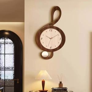 벽시게 아트월 음악실 매장 음표시계 벽시계 음표 인테리어 33x60cm 음악 디자인 디피