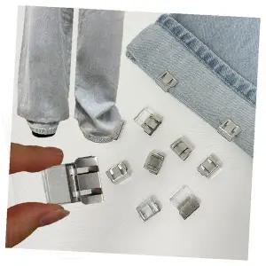 바지 길이 조절 클립 무봉제 핏 고정 투명 핀 수선 도구 의류 보정