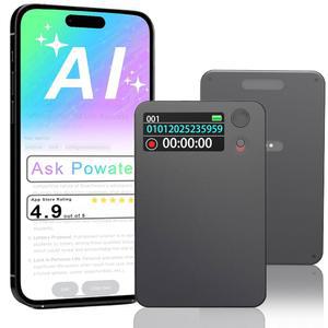 AI 음성 녹음기, ChatGPT에 의한 전사 및 요약, 강의, 회의, 통화를 위한 재생 기능이 있는 디지털 녹음기 장치, 107개 언어 지원, 64GB 메모리, APP 제어