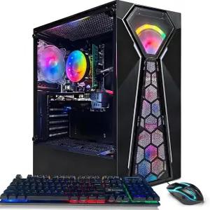 STGAubron 게이밍 PC 데스크탑 컴퓨터 인텔 코어 i5-9400F(최대 4.1G) 라데온 RX 580 16G 16GB DDR4 512GB