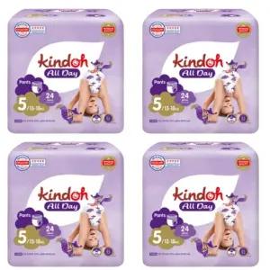킨도 뉴 올데이 팬티 공용 13kg 18kg 5단계 특대형 24매 4팩 96매