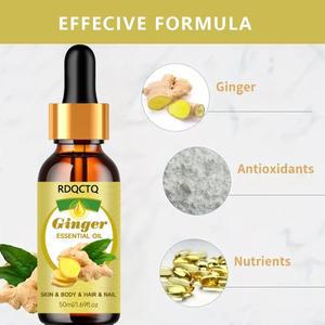 RDQCTQ 생강 에센셜 오일 - 피부 바디 헤어 케어용 자연 아로마테라피 보습 관리