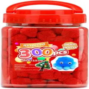 이루림 레드 폼 300개 1인치 예술 및 공예용 볼 폼.