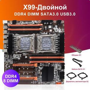 X99 마더보드 듀얼 CPU M.2 LGA 2011 V3 E-ATX USB3.0 SATA3 8 DIMM DDR4 지원 Xeon 프로세서 슬롯