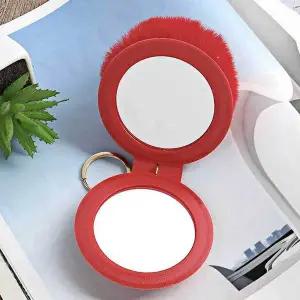 [하프클럽/]폼폼이 키링 거울키링 핸드미러 가방꾸미기 털키링