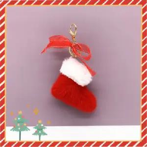 귀여운 미니 크리스마스 산타 양말 키링 열쇠고리 가방고리