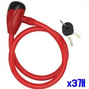WL 컬러 와이어 자전거 열쇠 x3개 자물쇠자전거용 튼튼한자물쇠 자전거열쇠 킥보드자물쇠