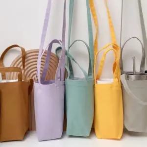 에코백 레인보우 드링크백 테이크아웃 컵홀더 텀블러백 캔버스