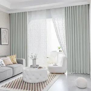 지나송 세이지 암막커튼+코디커튼+커튼봉 특대형