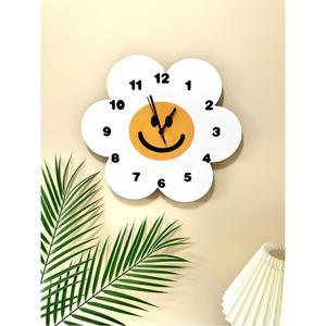 집들이 데이지꽃 벽걸이 스마일 무소음 작은크림플라워20CM 벽시계 감성 25CM