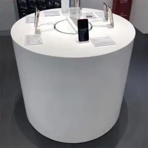 휴대폰 진열대 쇼케이스 시연대 목재 핸드폰 원형 체험대