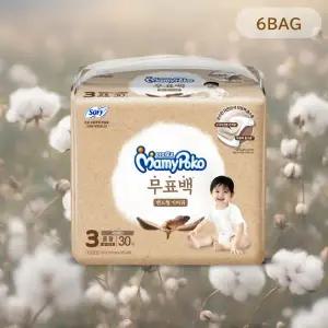 마미포코 기저귀 밴드형 한달 아기용품 무표백 6팩 MNS