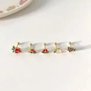 드롭이어링 상큼 피어싱 귀걸이 패션악세사리 여성 악 WFJFMFZ