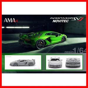 AMA-Novitec entador SVJ LP770 수지 디오라마 모델 컬렉션, 1:64 소형 자동차 장난감,