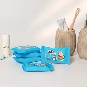 [티슈도리] 땅콩이 미니 비데 물티슈 10매 10팩 휴대용 포켓 여행용 비데 물티슈