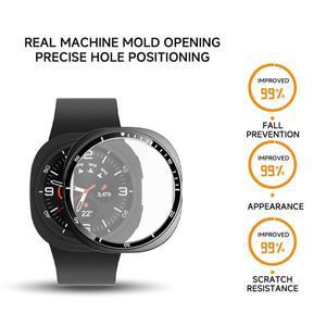 삼성 갤럭시 워치 8 44mm 강화유리+PC 커버, 갤럭시 워치 8 40mm 전체 보호 범퍼 케이스 액세서리