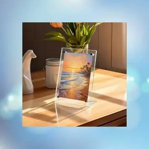 투명 스탠드형 아크릴액자 A4 사이즈 사진액자 양면 인테리어용 프레임