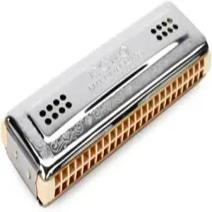 호너 56-CG 에코 하프 2x48 C 및 G 키 튜닝 트레몰로 하모니카 더블 옻칠 메이플 빗 디튠드 리드