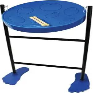 점비 잼 정통 스틸 드럼 블루 마감 튜브 바닥 스탠드 포함