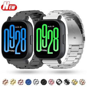 샤오미 레드미 워치 5 액티브 라이트 스테인리스 스틸 메탈 손목 밴드 교체용 벨트 22mm 레드미 5 라이트