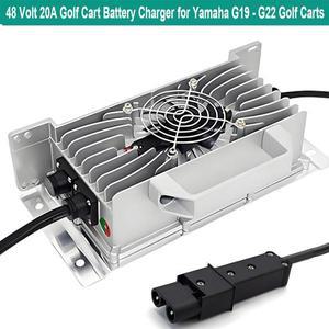 48V 20A 골프 카트 배터리 충전기 G19-G22 납축전지 스마트 2핀 야마하 호환 플러그 포함)