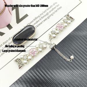 샤오미 밴드 10 8/9pro, 레드미 워치 6 5 4, 화웨이 10 핏4용 유니버설 20 22mm 반짝이는 프리미엄 펄 스트