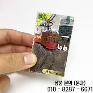 포르투갈 리스본 트램 풍경 자기 냉장고 여행 기념품 홈 3D 스테레오 페인트 장식