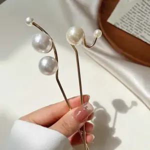 뒷꽂이 핀 왕진주 헤어 세트 스틱 머리 고정 한복