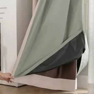 [지나송]어반 더블레이어 방한 암막커튼+내추럴코디+화이트코디+커튼봉(슈퍼특대형)