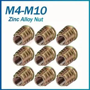 번데기너트 목재 인서트용 아연 합금 육각 드 헤드 가구 너트 M4m5m6m8m10 로트당 10개