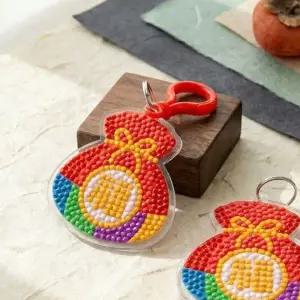 ( )DIY 복주머니 보석십자수 키링 키홀더 만들기 키트_24269128