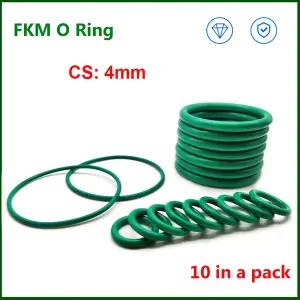 호환  CS 불소 고무 씰링 O 링 FKM O-링 오일 도장 도장 개스킷 와셔 OD 12mm-50mm 한 팩에 10 개 4mm