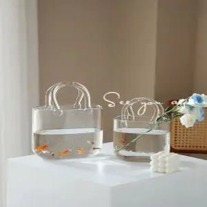 셀루이 유리 바구니 감성 인테리어 미니 오브제 꽃병