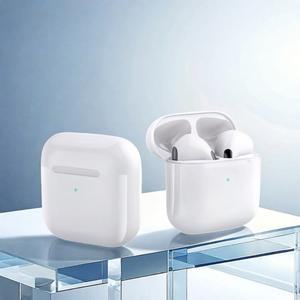 모든 스마트폰용 오리지널 에어 TWS 무선 헤드폰 Fone 블루투스 이어폰 인이어 이어버드 Pro4 헤드셋
