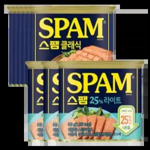스팸 클래식 340gx6+스팸 25%라이트 340g x3